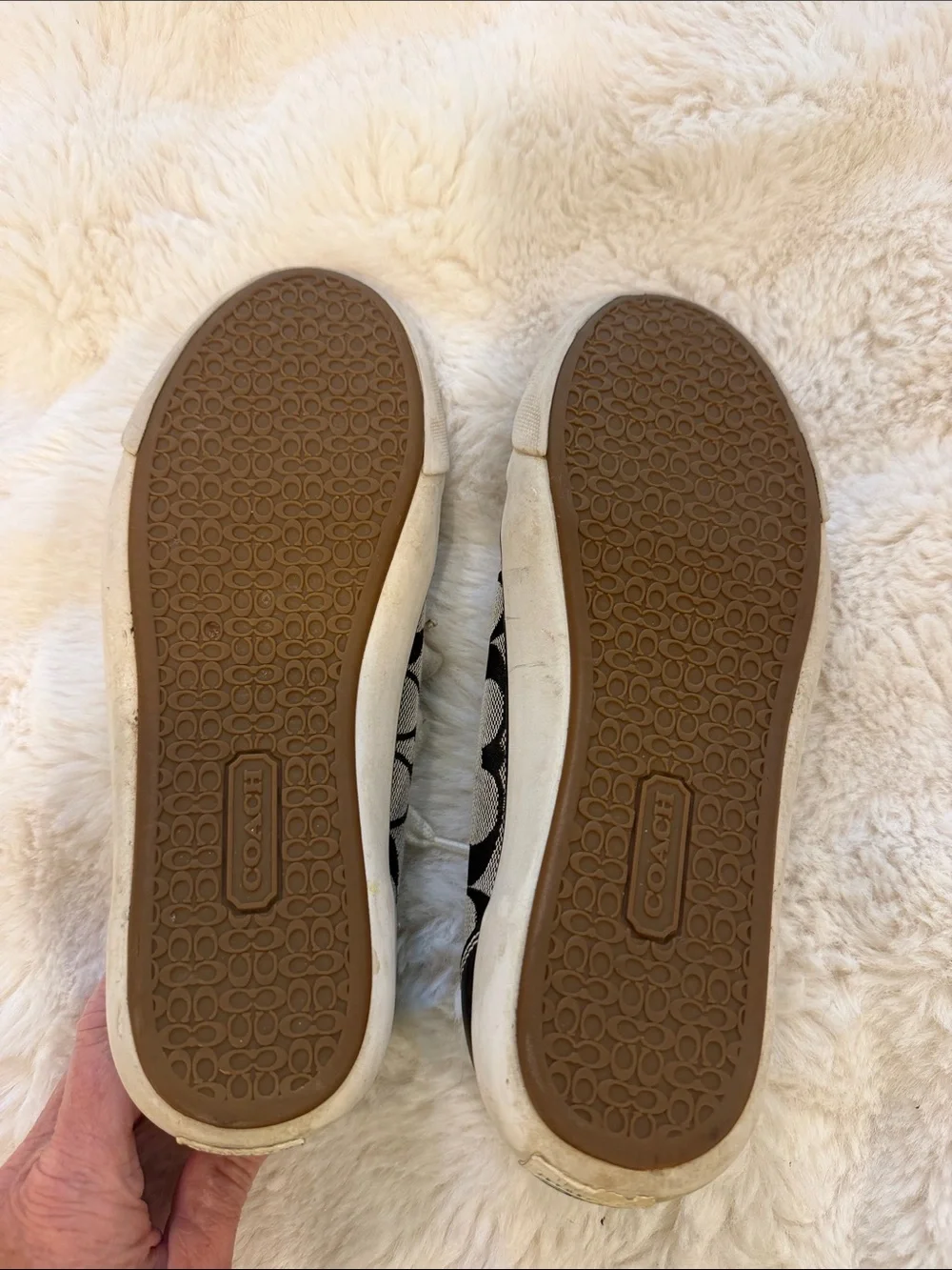 Coach Black & Gray Signature Canvas Low-Top Sneakers - Picture 4 of 5
